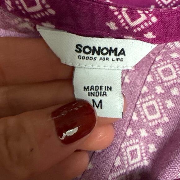 Sonoma Goods for Life Women’s Purple BOHO Tunic Tank Top Size Medium - Picture 8 of 9